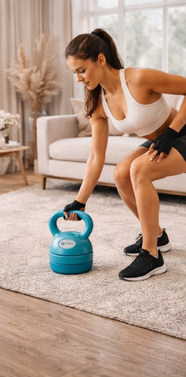 Adjustable Kettlebell – 2–5kg | Compact Home Gym Strength Training